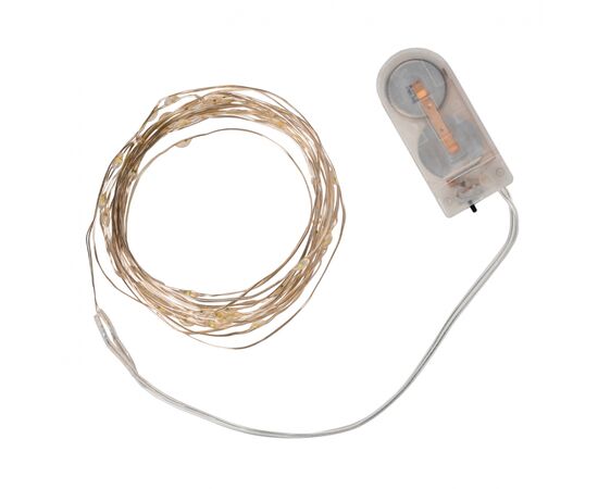 Гирлянда YES! Fun Нить на медной проволоке 40 LED Тепло-белая 4 м Статичная На батарейках (975027), изображение 2 Гирлянда YES! Fun Нить на медной проволоке 40 LED Тепло-белая 4 м Статичная На батарейках (975027), изображение 2