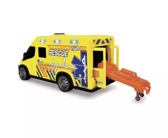 Игровой набор Dickie Toys Автомобиль Скорая помощь с носилками, со звук. и свет. эффект., 1:32 18 см (3713014), изображение 2 Игровой набор Dickie Toys Автомобиль Скорая помощь с носилками, со звук. и свет. эффект., 1:32 18 см (3713014), изображение 2