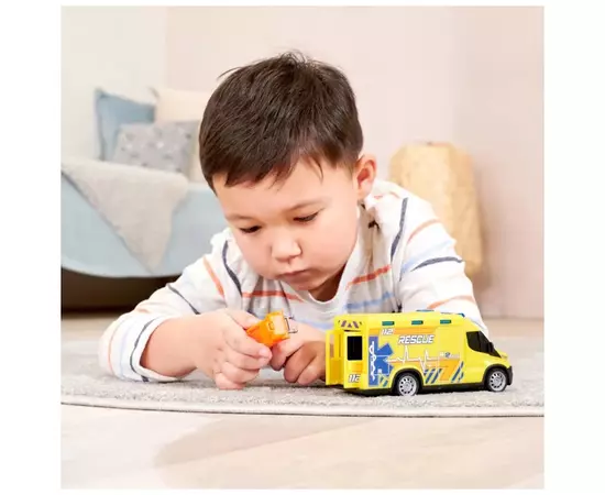 Игровой набор Dickie Toys Автомобиль Скорая помощь с носилками, со звук. и свет. эффект., 1:32 18 см (3713014), изображение 8 Игровой набор Dickie Toys Автомобиль Скорая помощь с носилками, со звук. и свет. эффект., 1:32 18 см (3713014), изображение 8