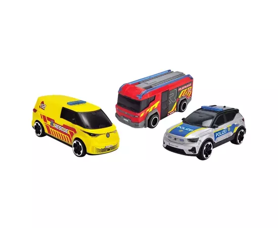 Ігровий набір Dickie Toys Команда SOS поліція, швидка та пожежна машини (3712028)