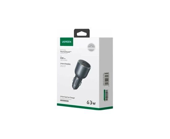 Зарядний пристрій Ugreen 2xUSB 63W (USB-C+USB-A) QC3.0 (EC701) (35023), зображення 3