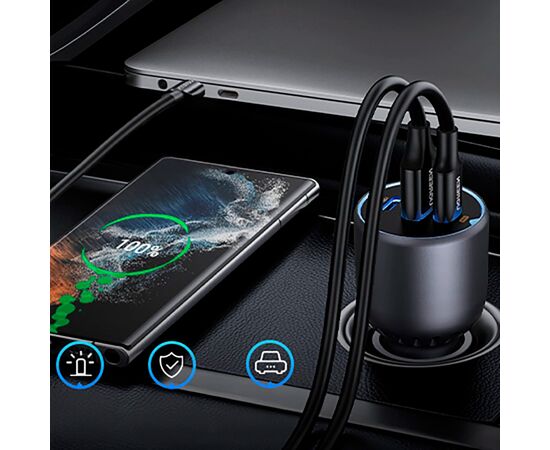 Зарядное устройство Ugreen 3xUSB 130W (2xUSB-C+USB-A) QC3.0 (EC705) (35025), изображение 3 Зарядное устройство Ugreen 3xUSB 130W (2xUSB-C+USB-A) QC3.0 (EC705) (35025), изображение 3