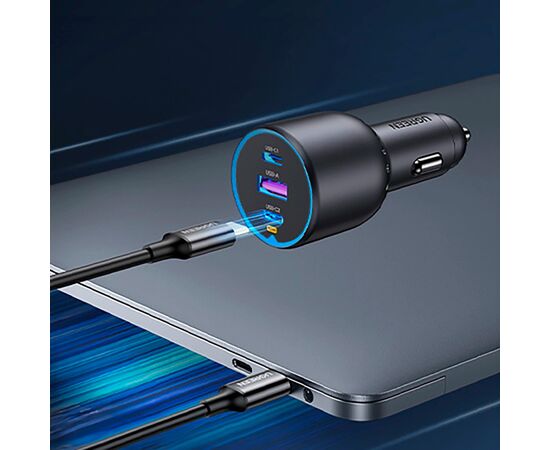 Зарядное устройство Ugreen 3xUSB 130W (2xUSB-C+USB-A) QC3.0 (EC705) (35025), изображение 4 Зарядное устройство Ugreen 3xUSB 130W (2xUSB-C+USB-A) QC3.0 (EC705) (35025), изображение 4
