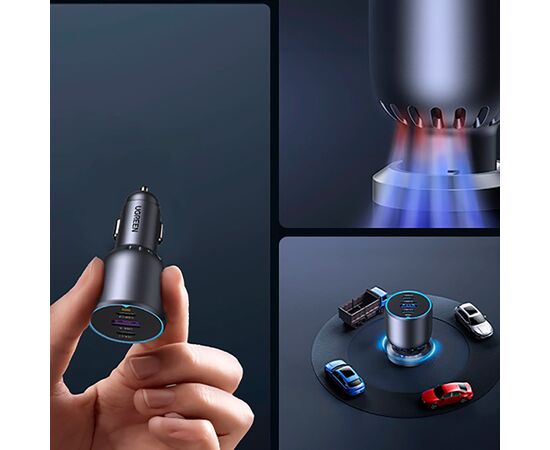 Зарядное устройство Ugreen 3xUSB 130W (2xUSB-C+USB-A) QC3.0 (EC705) (35025), изображение 6 Зарядное устройство Ugreen 3xUSB 130W (2xUSB-C+USB-A) QC3.0 (EC705) (35025), изображение 6