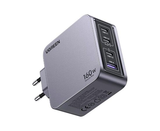 Зарядний пристрій Ugreen 4xUSB 160W (3xUSB-C + USB-A) Gan Nexode Pro X763 (25877)