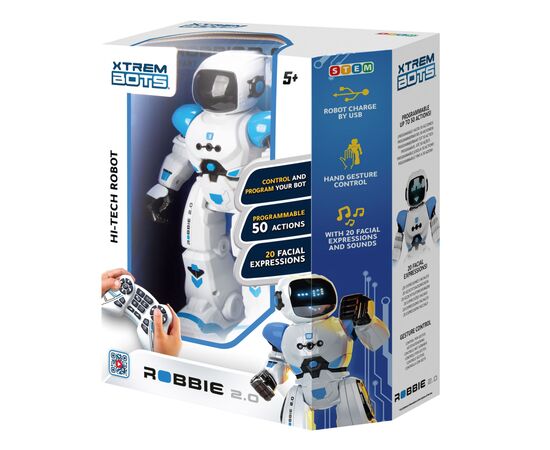 Интерактивная игрушка BlueRocket Робот Робби 2.0 Stem (XT3803272), изображение 2 Интерактивная игрушка BlueRocket Робот Робби 2.0 Stem (XT3803272), изображение 2