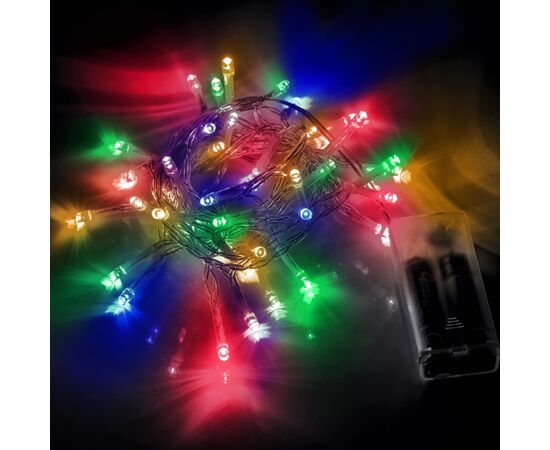 Гирлянда YES! Fun Нить 41 LED Разноцветная 2.8 м Статичная На батарейках (975053), изображение 3 Гирлянда YES! Fun Нить 41 LED Разноцветная 2.8 м Статичная На батарейках (975053), изображение 3