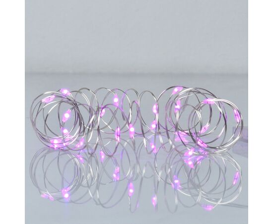 Гірлянда YES! Fun Нитка на мідному дроті 20 LED Рожева 2 м Статична На батарейках (975024)