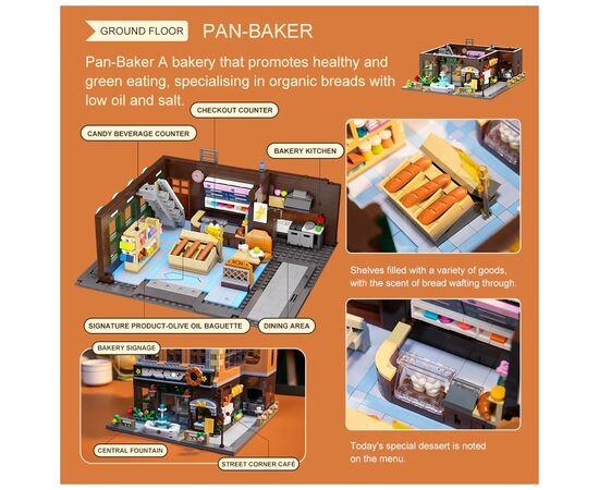 Конструктор Pantasy Original - Joyside Series Пекарня (85013), изображение 3 Конструктор Pantasy Original - Joyside Series Пекарня (85013), изображение 3