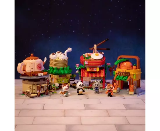 Конструктор Pantasy Kung Fu Panda Кунгфу Панда Мини Вид на улицу - Чайная лавка Шифу (86507), изображение 3 Конструктор Pantasy Kung Fu Panda Кунгфу Панда Мини Вид на улицу - Чайная лавка Шифу (86507), изображение 3