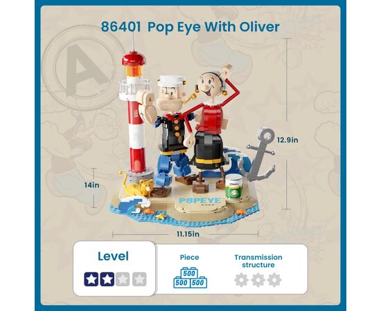 Конструктор Pantasy Popeye Папай с Оливой (86401), изображение 7 Конструктор Pantasy Popeye Папай с Оливой (86401), изображение 7