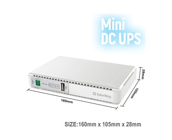 Источник бесперебойного питания ColorWay CW-PB088LI1WT 21W (CW-PB088LI1WT), изображение 6 Источник бесперебойного питания ColorWay CW-PB088LI1WT 21W (CW-PB088LI1WT), изображение 6