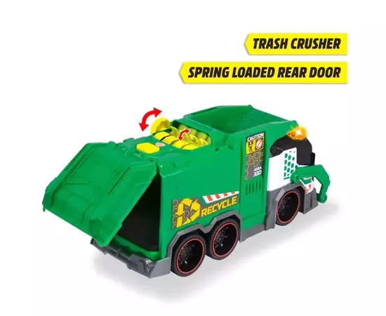 Спецтехніка Dickie Toys Сміттєвоз з контейнером, зі звук. та світл. ефектами, 41 см (3307001), зображення 3 Спецтехніка Dickie Toys Сміттєвоз з контейнером, зі звук. та світл. ефектами, 41 см (3307001), зображення 3