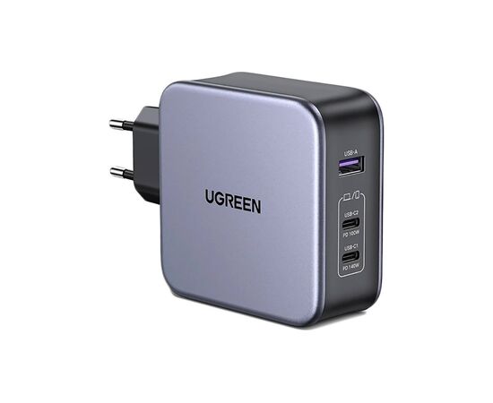 Зарядное устройство Ugreen 3xUSB 140W (2хUSB-C+USB-A) Gan CD289 with C to C Cable 1.5m (90549)