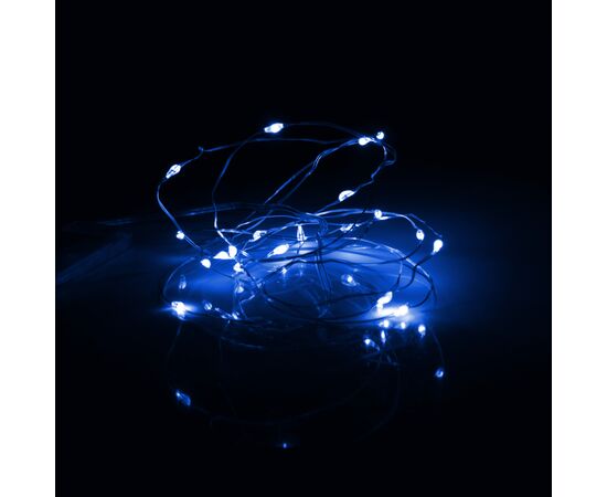 Гирлянда YES! Fun Нить на медной проволоке 20 LED Синяя 2 м Статичная На батарейках (975025), изображение 3 Гирлянда YES! Fun Нить на медной проволоке 20 LED Синяя 2 м Статичная На батарейках (975025), изображение 3