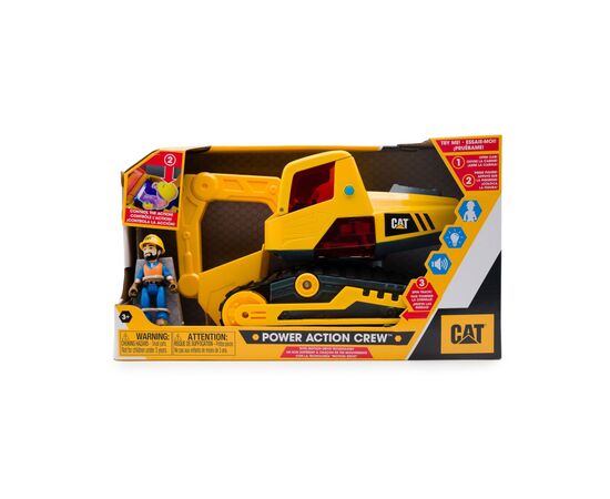 Спецтехника Funrise CAT Строительные машины Экскаватор с фигуркой со светом и звуком, 30 см (83203), изображение 2 Спецтехника Funrise CAT Строительные машины Экскаватор с фигуркой со светом и звуком, 30 см (83203), изображение 2