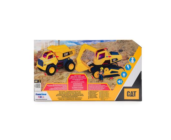 Спецтехника Funrise CAT Строительные машины Экскаватор с фигуркой со светом и звуком, 30 см (83203), изображение 4 Спецтехника Funrise CAT Строительные машины Экскаватор с фигуркой со светом и звуком, 30 см (83203), изображение 4