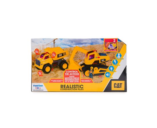 Спецтехника Funrise CAT Строительные машины Самосвал с фигуркой со светом и звуком, 30 см (83201), изображение 3