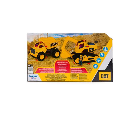 Спецтехника Funrise CAT Строительные машины Самосвал с фигуркой со светом и звуком, 30 см (83201), изображение 4