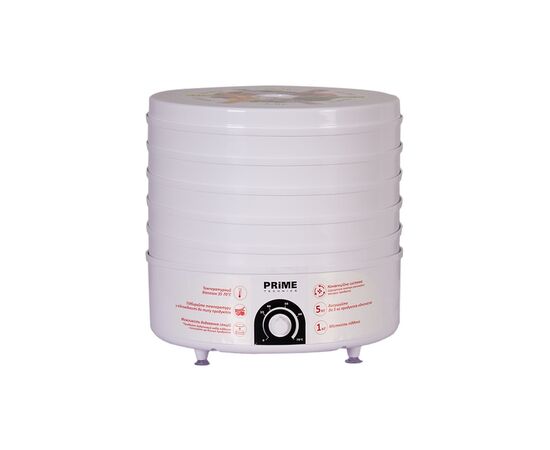 Сушка для овощей и фруктов PRIME Technics PFD 502 W, изображение 2 Сушка для овощей и фруктов PRIME Technics PFD 502 W, изображение 2