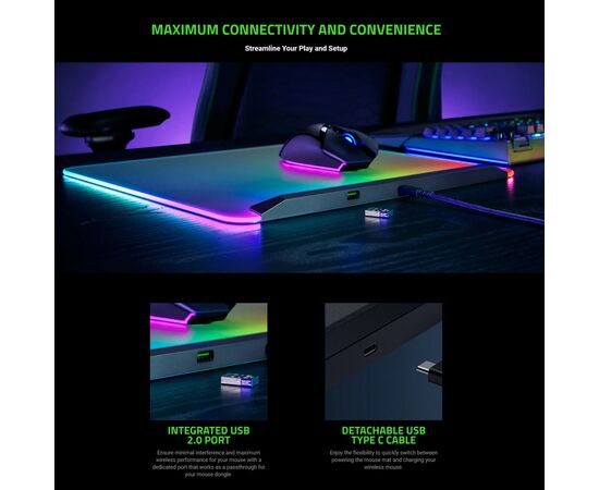 Коврик для мышки Razer Firefly V2 Pro White (RZ02-04920200-R3M1), изображение 8 Коврик для мышки Razer Firefly V2 Pro White (RZ02-04920200-R3M1), изображение 8