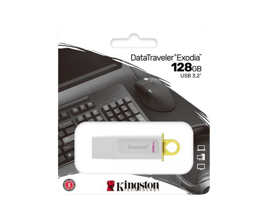 USB флеш накопитель Kingston 128GB DataTraveler Exodia White USB 3.2 Gen 1 (KC-U2G128-5R), изображение 3 USB флеш накопитель Kingston 128GB DataTraveler Exodia White USB 3.2 Gen 1 (KC-U2G128-5R), изображение 3