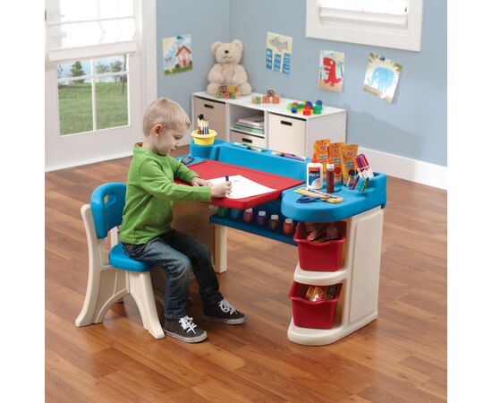 Детский стол Step2 для творчества ART DESK REFRESH со стульчиком (45693), изображение 2 Детский стол Step2 для творчества ART DESK REFRESH со стульчиком (45693), изображение 2