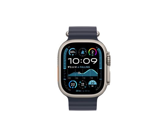 Смарт-годинник Apple Watch Ultra 2 2024 GPS + Cellular 49mm Natural Titanium Case with Navy Ocean Band (MX4D3UL/A), зображення 2 Смарт-годинник Apple Watch Ultra 2 2024 GPS + Cellular 49mm Natural Titanium Case with Navy Ocean Band (MX4D3UL/A), зображення 2