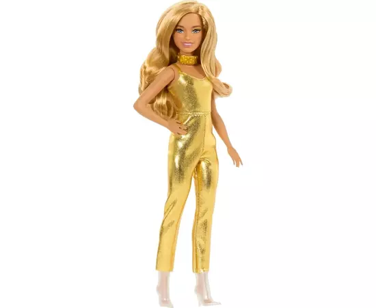 Кукла Barbie Модница в золотистом комбинезоне (HRH19), изображение 2 Кукла Barbie Модница в золотистом комбинезоне (HRH19), изображение 2