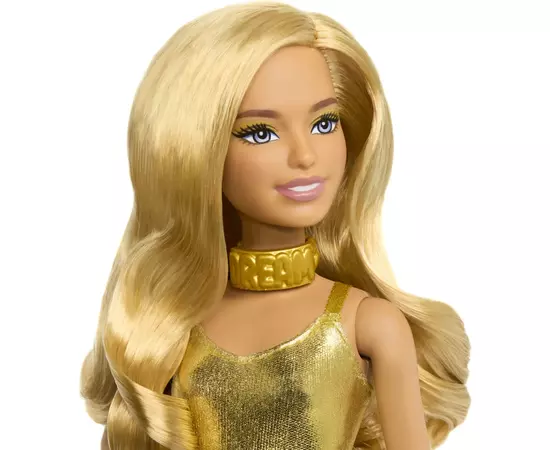 Кукла Barbie Модница в золотистом комбинезоне (HRH19), изображение 3 Кукла Barbie Модница в золотистом комбинезоне (HRH19), изображение 3