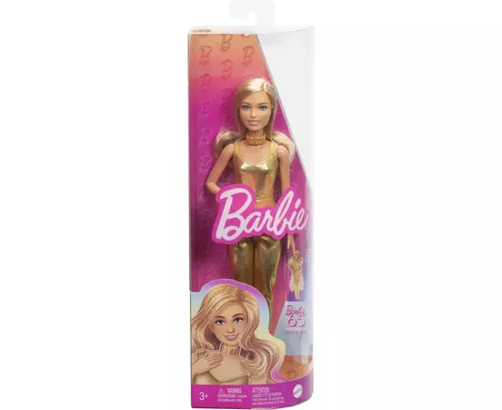 Кукла Barbie Модница в золотистом комбинезоне (HRH19), изображение 5 Кукла Barbie Модница в золотистом комбинезоне (HRH19), изображение 5
