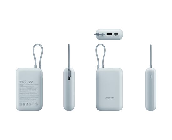 Батарея універсальна Xiaomi 10000mAh 22.5W, Integrated Cable, blue (BHR9073GL), зображення 9