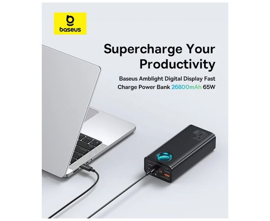 Батарея универсальная Baseus Amblight 26800mAh 65W OE, black (P10022402113-00), изображение 10 Батарея универсальная Baseus Amblight 26800mAh 65W OE, black (P10022402113-00), изображение 10