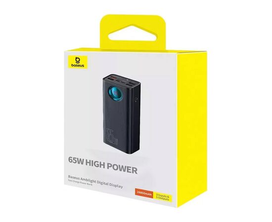 Батарея универсальная Baseus Amblight 26800mAh 65W OE, black (P10022402113-00), изображение 7 Батарея универсальная Baseus Amblight 26800mAh 65W OE, black (P10022402113-00), изображение 7