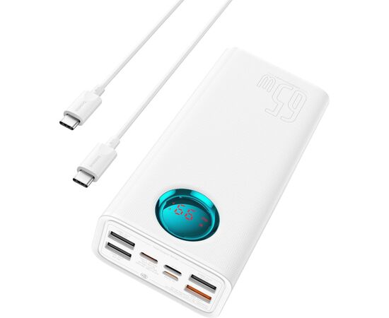 Батарея универсальная Baseus Amblight 26800mAh 65W OE, white (P10022402223-00), изображение 2 Батарея универсальная Baseus Amblight 26800mAh 65W OE, white (P10022402223-00), изображение 2