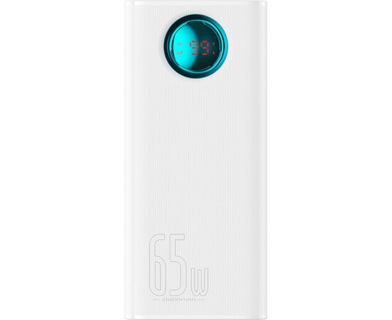 Батарея универсальная Baseus Amblight 26800mAh 65W OE, white (P10022402223-00), изображение 3 Батарея универсальная Baseus Amblight 26800mAh 65W OE, white (P10022402223-00), изображение 3