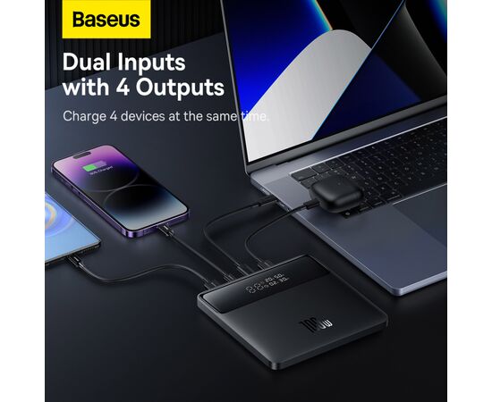 Батарея универсальная Baseus Blade 20000mAh 100W OE, black (PPBL000301), изображение 10 Батарея универсальная Baseus Blade 20000mAh 100W OE, black (PPBL000301), изображение 10