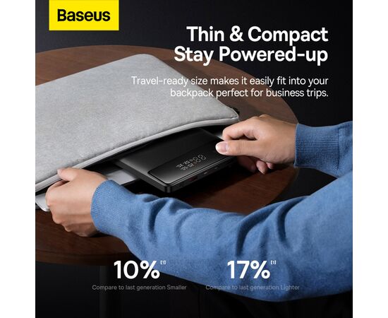 Батарея универсальная Baseus Blade 20000mAh 100W OE, black (PPBL000301), изображение 11 Батарея универсальная Baseus Blade 20000mAh 100W OE, black (PPBL000301), изображение 11