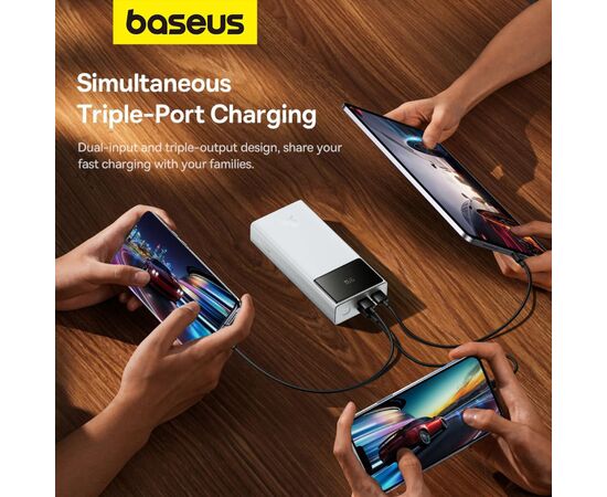 Батарея универсальная Baseus Star-Lord 20000mAh 30W OE, white (P10022904213-00), изображение 9