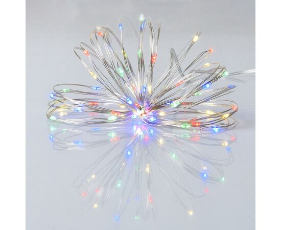Гирлянда YES! Fun Нить на медной проволоке 60 LED Разноцветная 6 м Статичная На батарейках (975031)