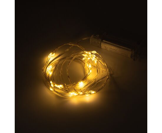 Гирлянда YES! Fun Нить на медной проволоке 60 LED Тепло-белая 6 м Статичная На батарейках (975030), изображение 3 Гирлянда YES! Fun Нить на медной проволоке 60 LED Тепло-белая 6 м Статичная На батарейках (975030), изображение 3