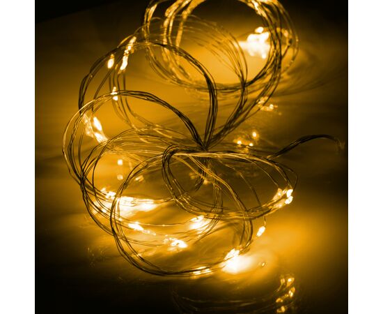 Гірлянда YES! Fun Пучок на мідному дроті 50 LED Тепло-біла 1 м Статична На батарейках (975013), зображення 3 Гірлянда YES! Fun Пучок на мідному дроті 50 LED Тепло-біла 1 м Статична На батарейках (975013), зображення 3