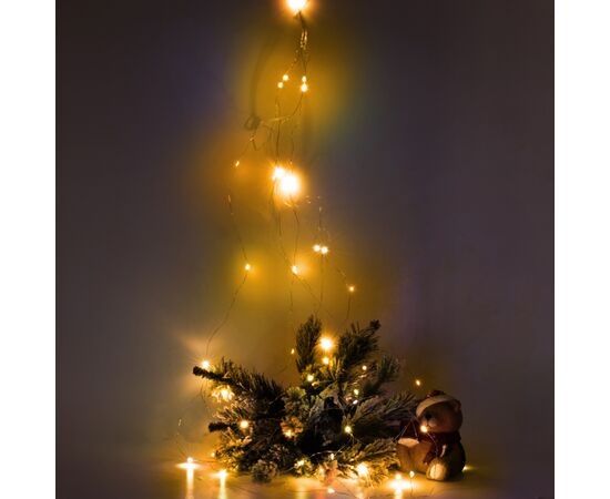 Гірлянда YES! Fun Пучок на мідному дроті 50 LED Тепло-біла 1 м Статична На батарейках (975013), зображення 4 Гірлянда YES! Fun Пучок на мідному дроті 50 LED Тепло-біла 1 м Статична На батарейках (975013), зображення 4