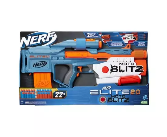 Игрушечное оружие Hasbro Бластер Nerf MotoBlitz Нерф Элит 2.0 (F5872), изображение 2 Игрушечное оружие Hasbro Бластер Nerf MotoBlitz Нерф Элит 2.0 (F5872), изображение 2