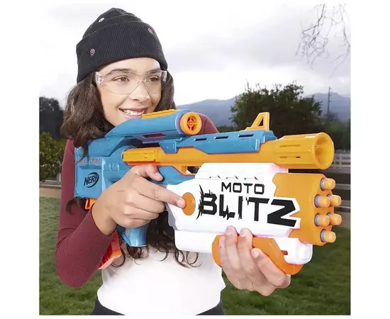 Игрушечное оружие Hasbro Бластер Nerf MotoBlitz Нерф Элит 2.0 (F5872), изображение 4 Игрушечное оружие Hasbro Бластер Nerf MotoBlitz Нерф Элит 2.0 (F5872), изображение 4