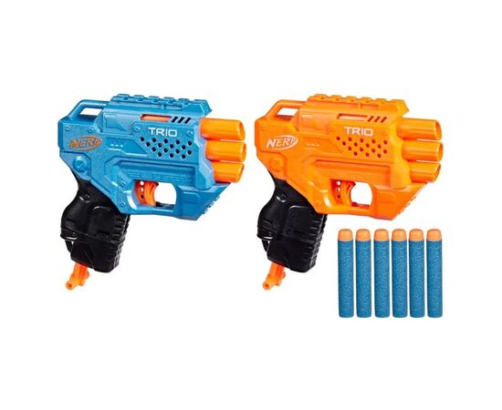 Игрушечное оружие Hasbro Набор из 2-х бластеров Элит Трио (F6786), изображение 2 Игрушечное оружие Hasbro Набор из 2-х бластеров Элит Трио (F6786), изображение 2