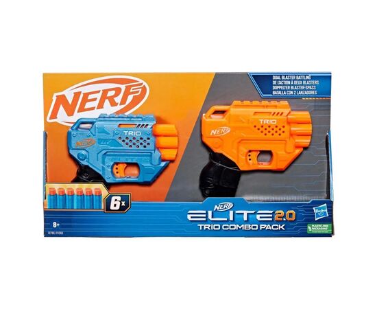 Игрушечное оружие Hasbro Набор из 2-х бластеров Элит Трио (F6786), изображение 4 Игрушечное оружие Hasbro Набор из 2-х бластеров Элит Трио (F6786), изображение 4