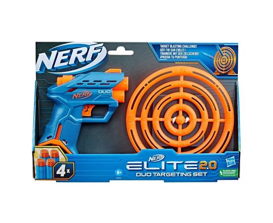 Игрушечное оружие Hasbro Набор Бластер Нерф Дуо с мишенью, Серии Элит 2.0 (F6352), изображение 2 Игрушечное оружие Hasbro Набор Бластер Нерф Дуо с мишенью, Серии Элит 2.0 (F6352), изображение 2