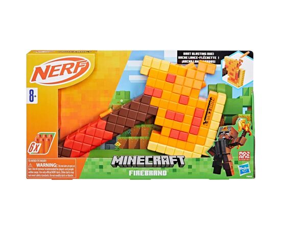 Игрушечное оружие Hasbro Бластер-топор NERF Minecraft Minecraft Firebrand (F8953), изображение 2 Игрушечное оружие Hasbro Бластер-топор NERF Minecraft Minecraft Firebrand (F8953), изображение 2