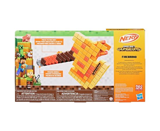 Игрушечное оружие Hasbro Бластер-топор NERF Minecraft Minecraft Firebrand (F8953), изображение 3 Игрушечное оружие Hasbro Бластер-топор NERF Minecraft Minecraft Firebrand (F8953), изображение 3